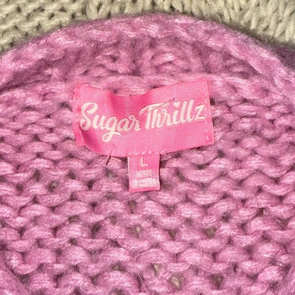 Sugar Thrillz lil flower patch knit cardigan - Picture 2 of 5